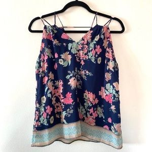 Skies Are Blue Blue Strap Tank